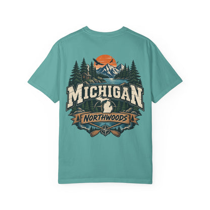 Michigan Northwoods Unisex Comfort Color 1717 Streetwear Graphic Tee