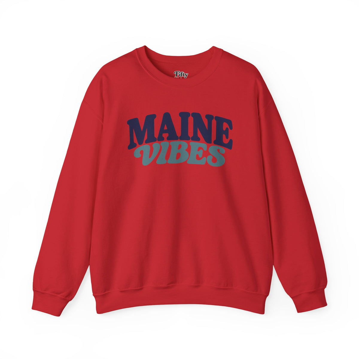 Maine Vibes Unisex Crewneck Sweatshirt State Name Graphic