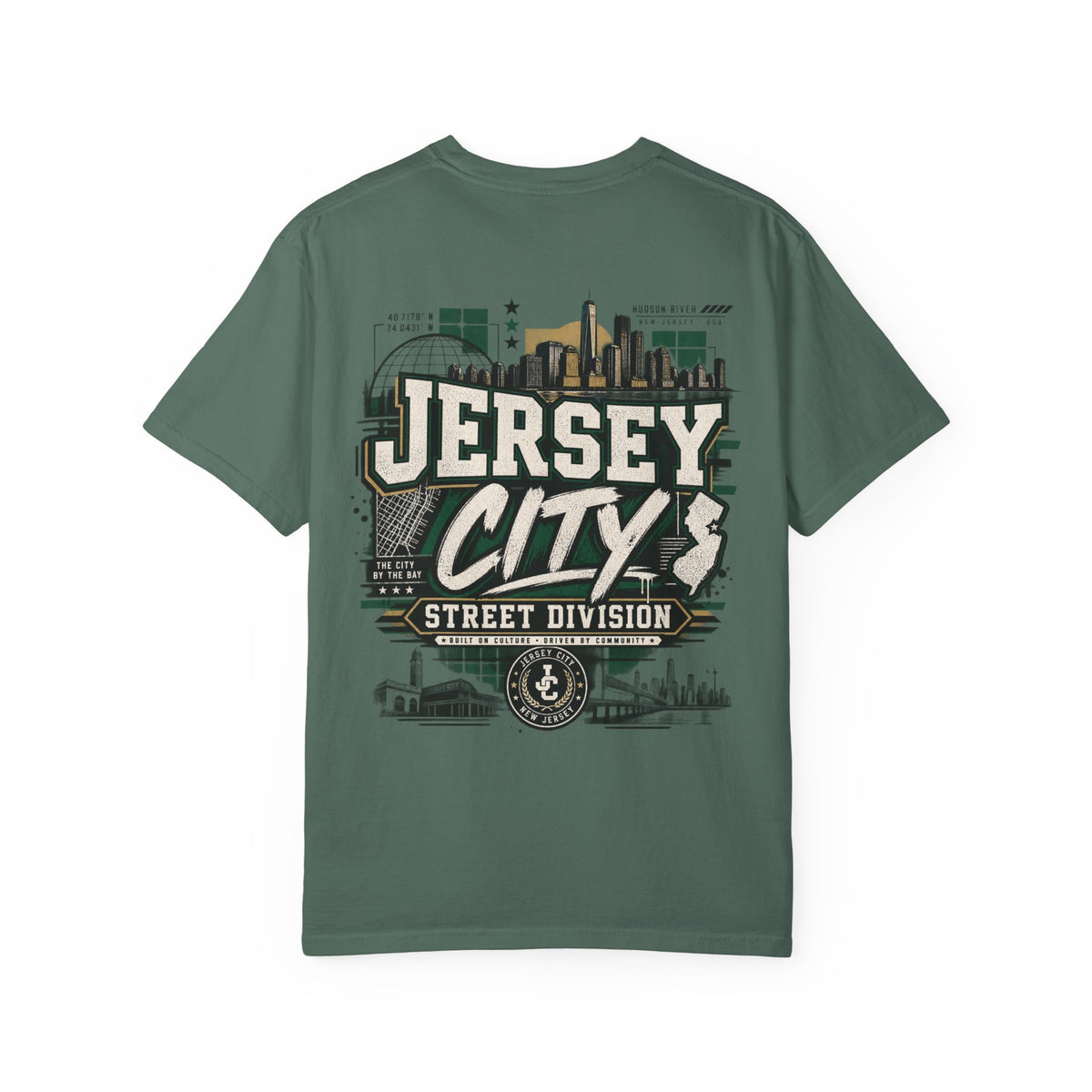 New Jersey City Street Division Unisex Comfort Color 1717 Streetwear Graphic Tee