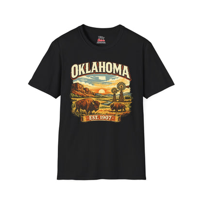 Vintage Oklahoma Heritage Unisex Softstyle T Shirt State Pride Graphic Tee Collections FS03