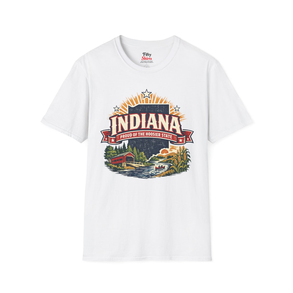 Indiana State Pride Unisex Softstyle T Shirt State Pride Graphic Tee Collections FS03