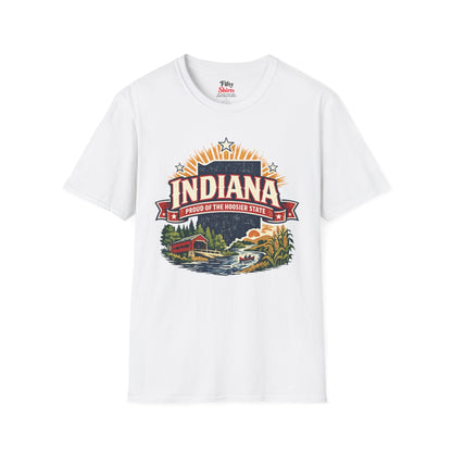 Indiana State Pride Unisex Softstyle T Shirt State Pride Graphic Tee Collections FS03
