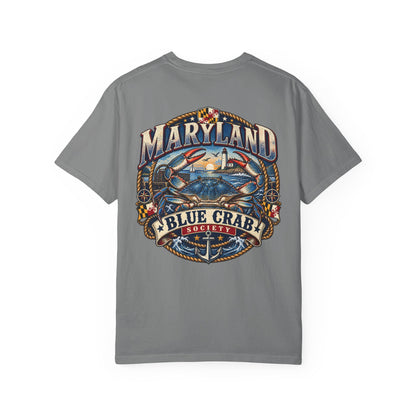 Maryland Blue Crab Society Unisex Comfort Color 1717 Streetwear Graphic Tee