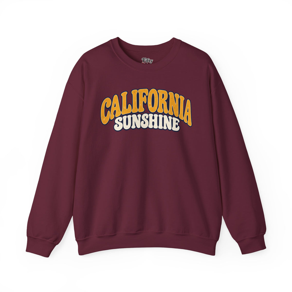 California Sunshine Unisex Crewneck Sweatshirt State Name Graphic