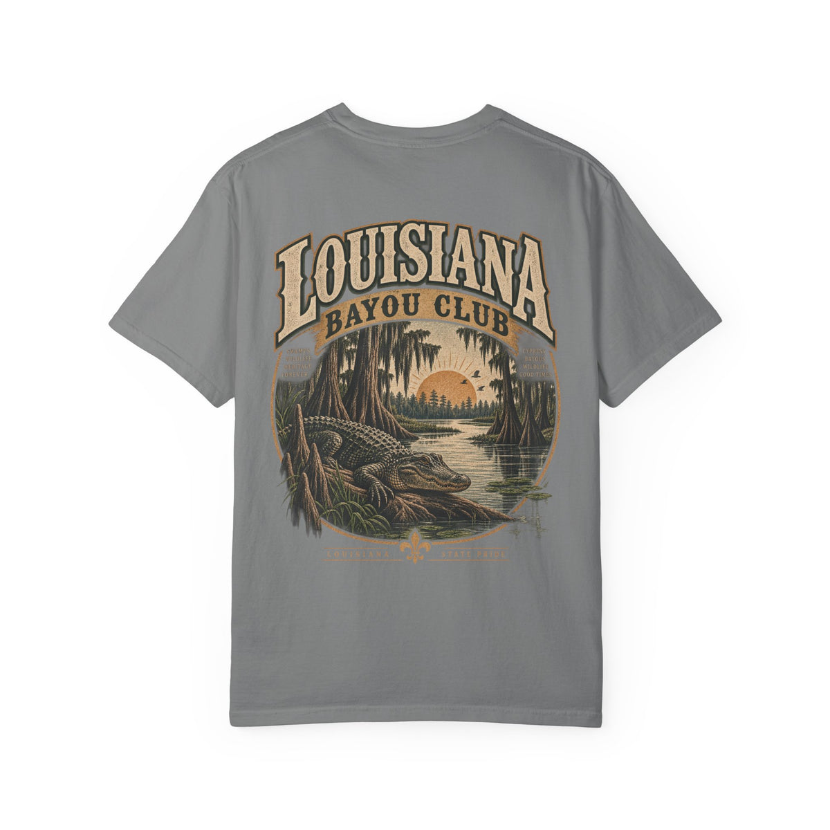 Louisiana Bayou Club Unisex Comfort Color 1717 Streetwear Graphic Tee