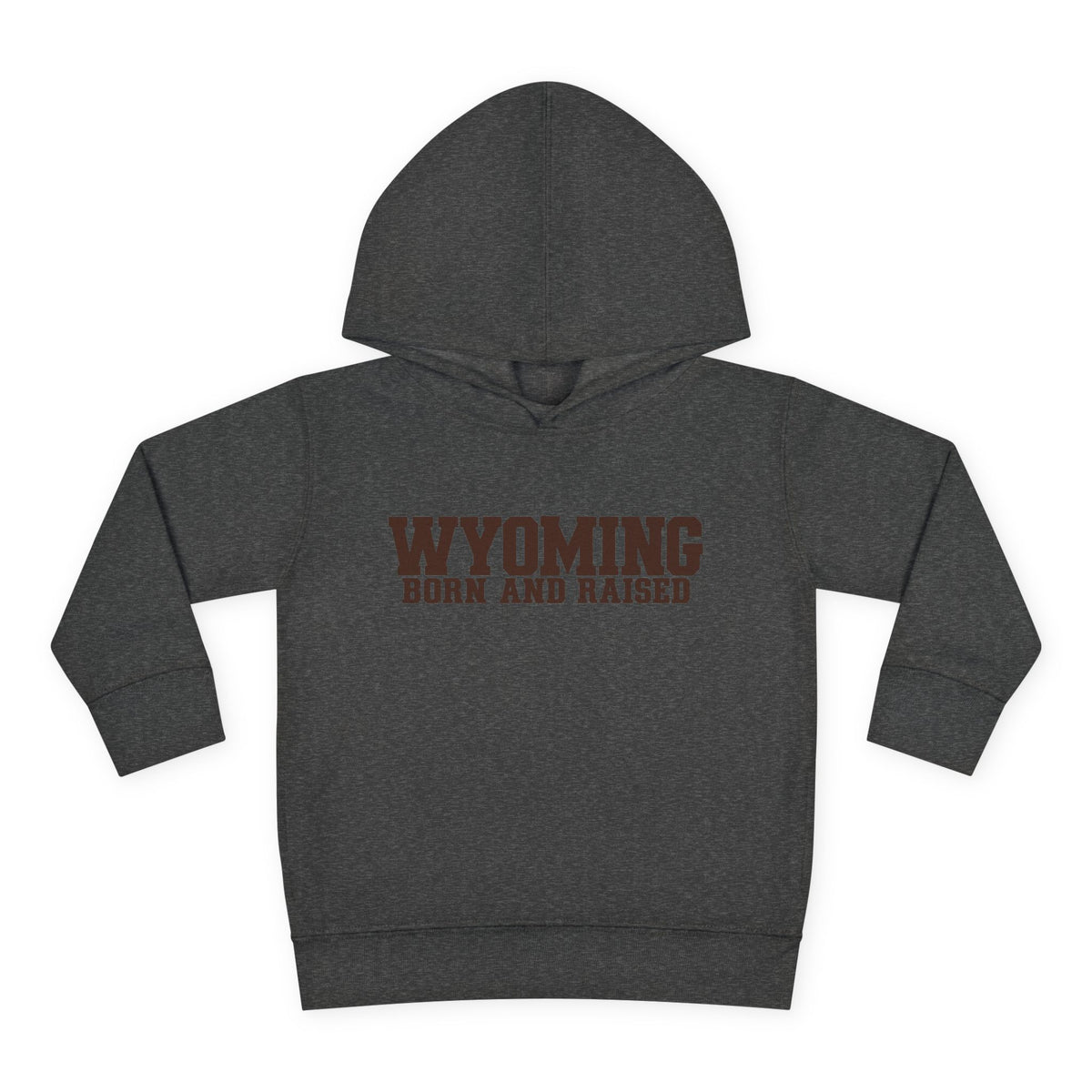 Wyoming Born and Raised Minimal Western Unisex Toddler Pullover Fleece Hoodie