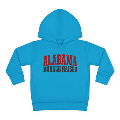 Alabama Born and Raised Rugged Workwear Unisex Toddler Pullover Fleece Hoodie