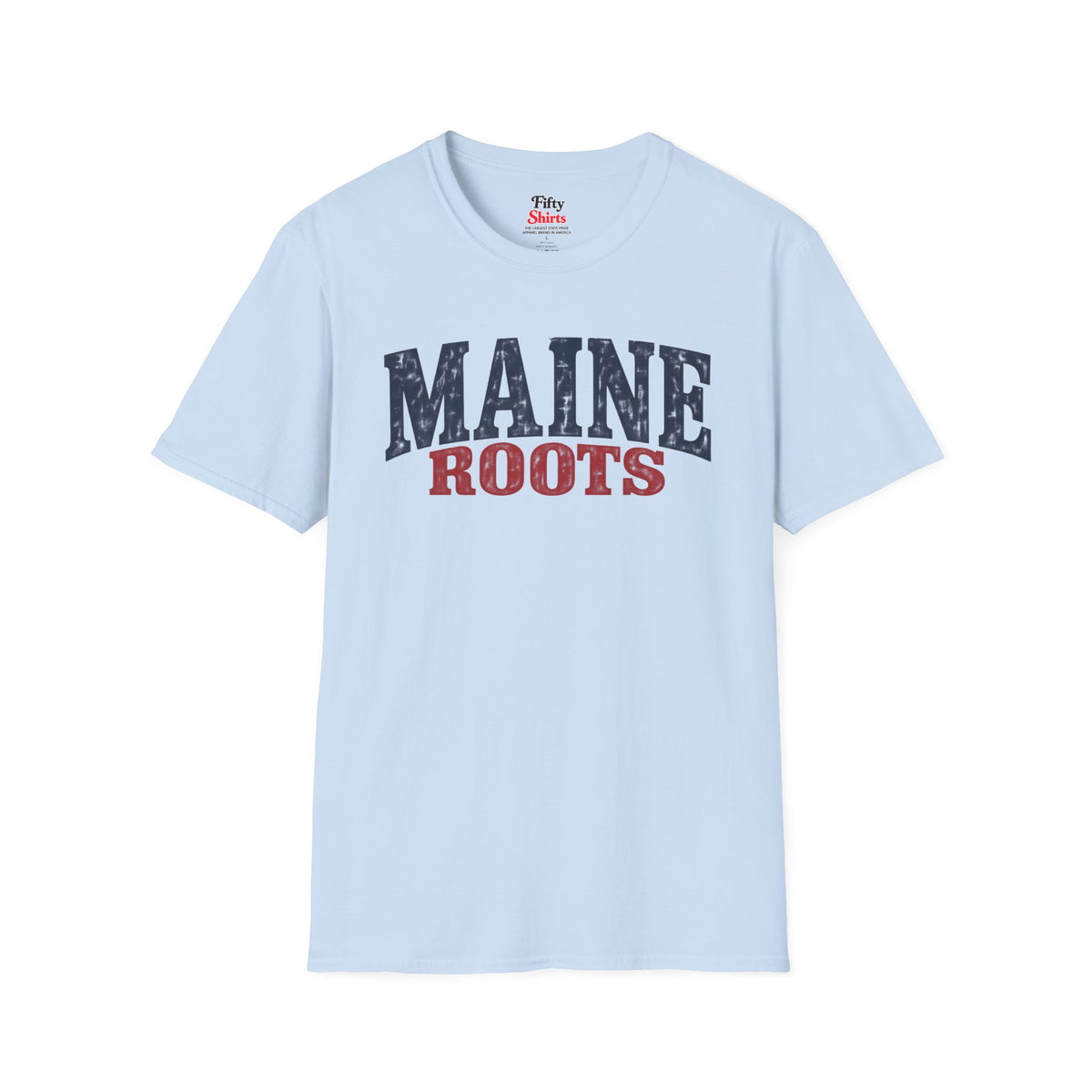 Maine Roots Unisex Softstyle T Shirt State Name Graphic Tee