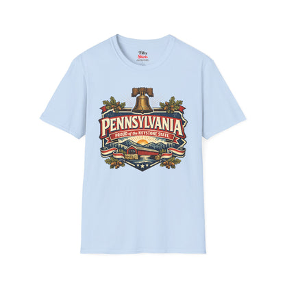 Pennsylvania State Pride Unisex Softstyle T Shirt State Pride Graphic Tee Collections FS03