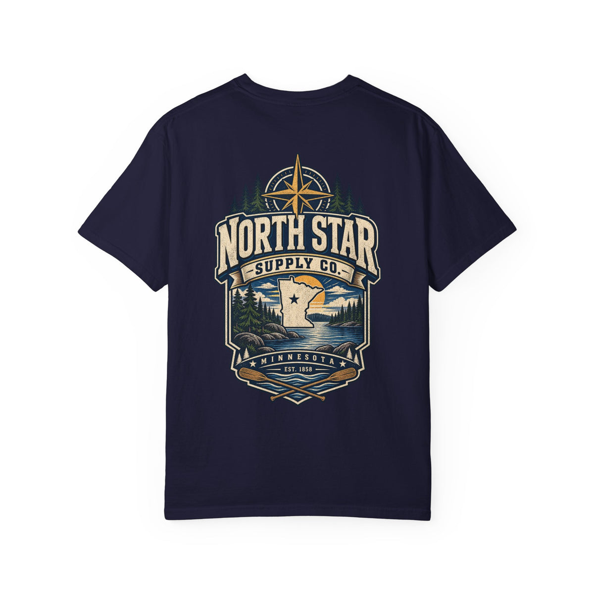 Minnesota North Star Supply Co. Unisex Comfort Color 1717 Streetwear Graphic Tee