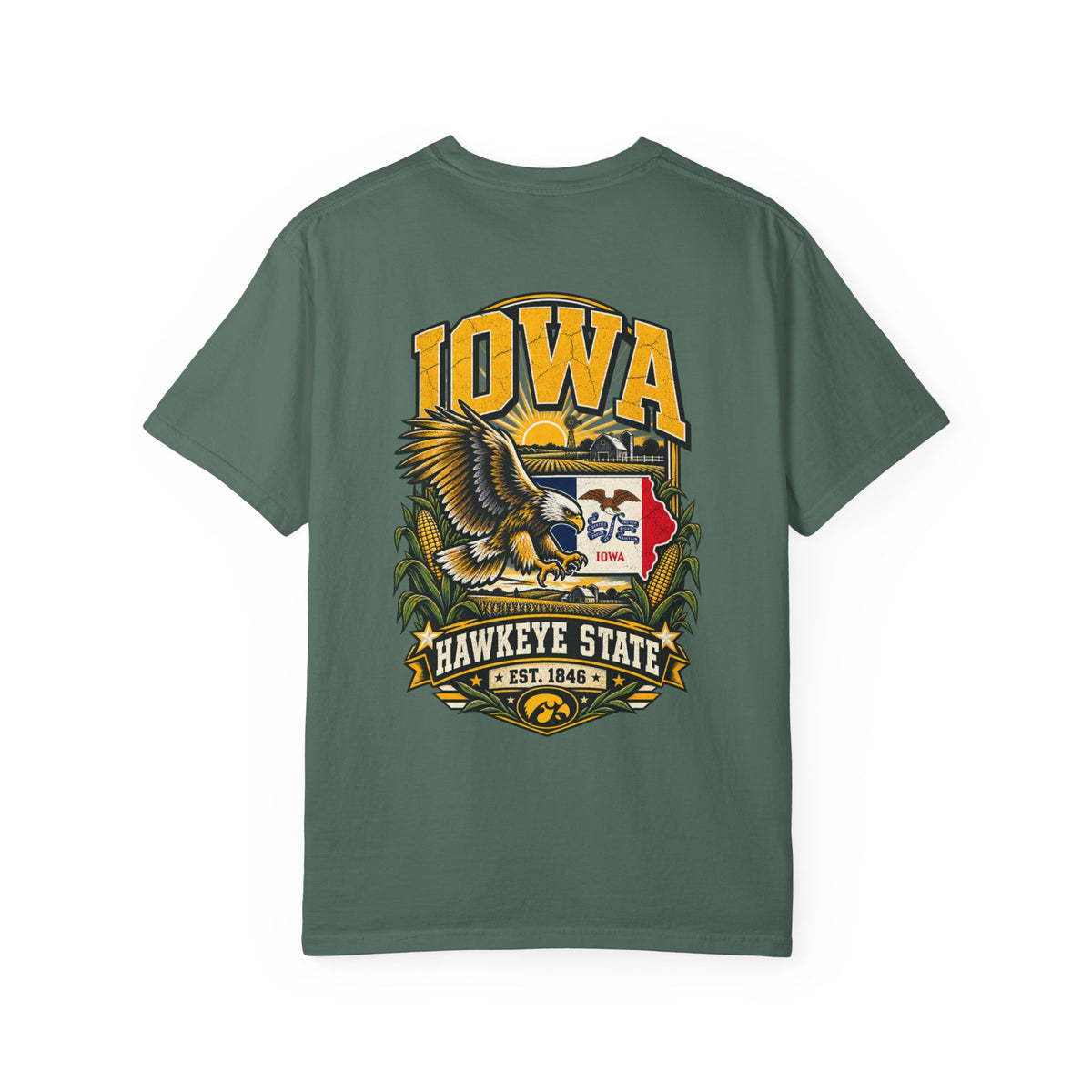 Iowa Hawkeye Legacy Unisex Comfort Color 1717 Streetwear Graphic Tee