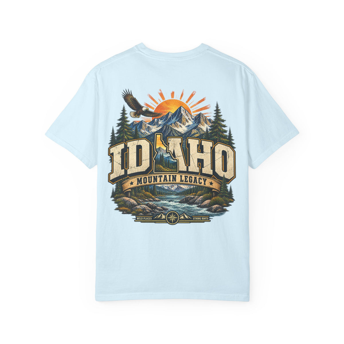 Idaho Mountain Legacy Unisex Comfort Color 1717 Streetwear Graphic Tee