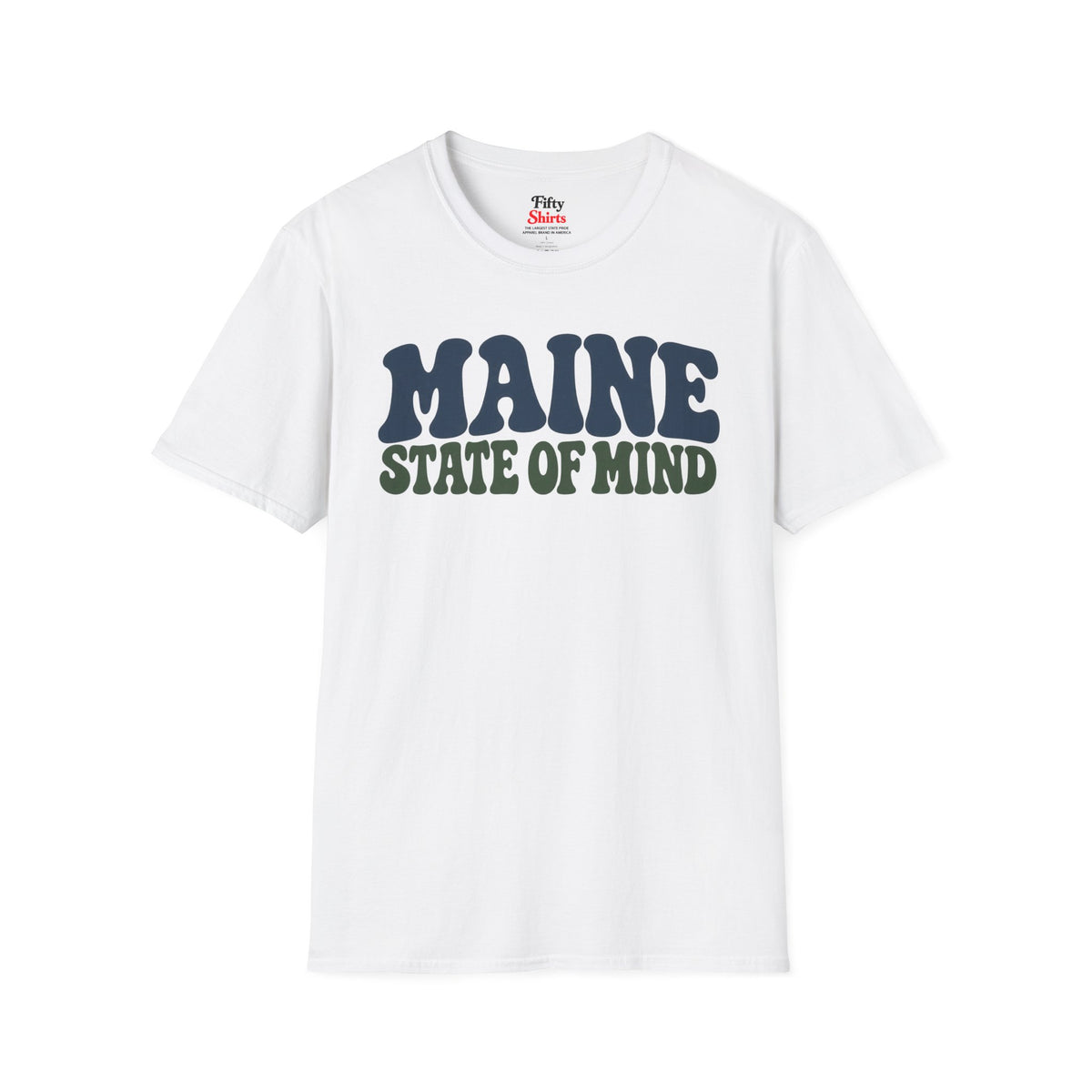 Maine State of Mind Unisex Softstyle T Shirt State Name Graphic Tee