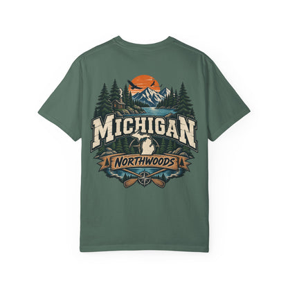 Michigan Northwoods Unisex Comfort Color 1717 Streetwear Graphic Tee