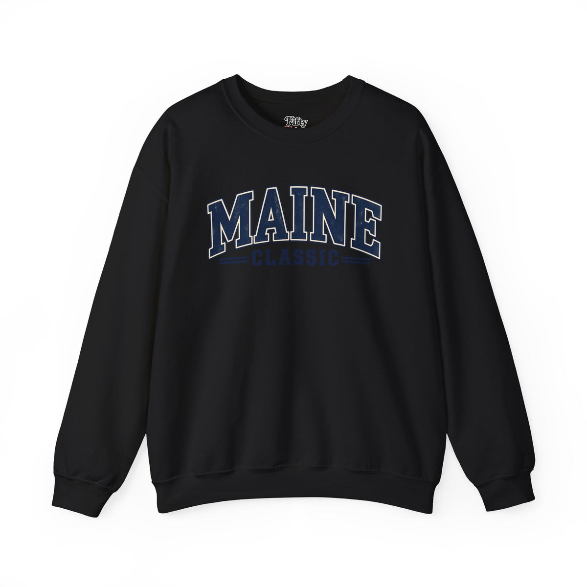 Maine Classic Unisex Crewneck Sweatshirt State Name Graphic