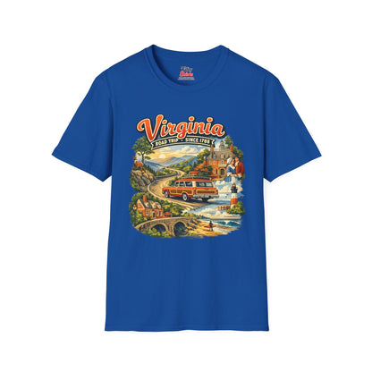 Virginia Road Trip Unisex Softstyle T Shirt State Pride Graphic Tee Collections FS03