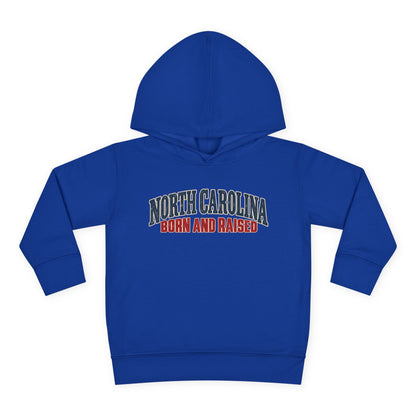 North Carolina Born and Raised Classic Souvenir Unisex Toddler Pullover Fleece Hoodie