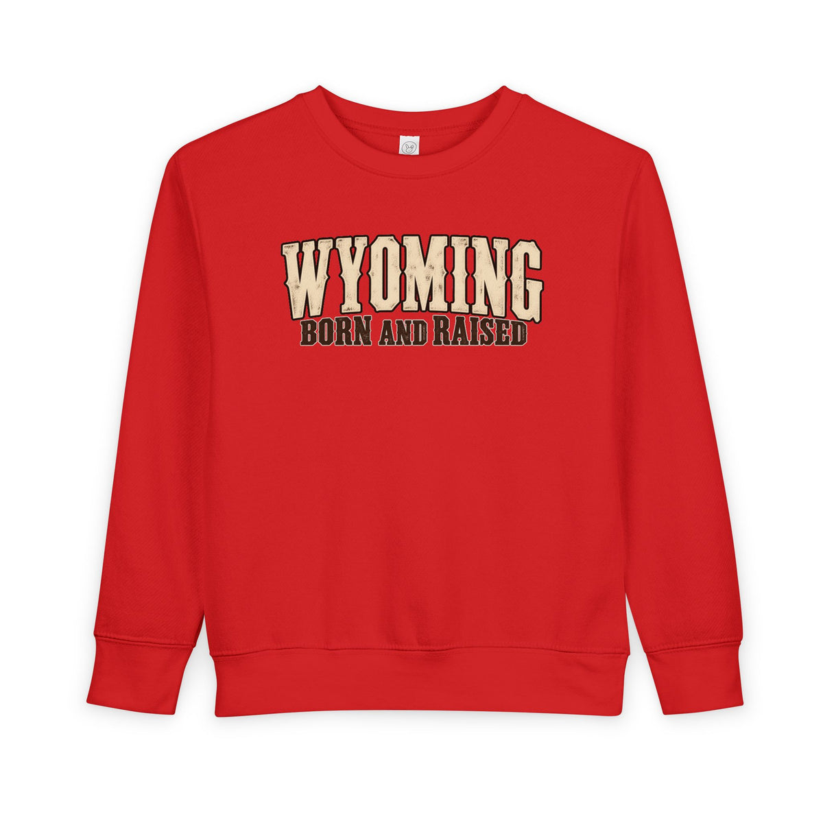 Wyoming Born and Raised Classic Western Unisex Toddler Sweatshirt