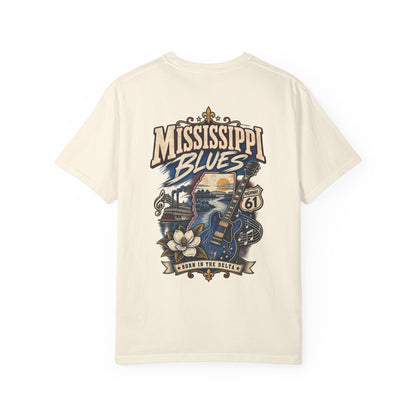 Mississippi Blues Unisex Comfort Color 1717 Streetwear Graphic Tee