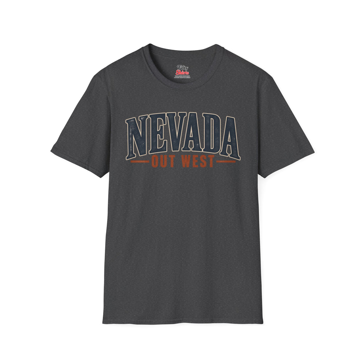 Nevada Out West Unisex Softstyle T Shirt State Name Graphic Tee