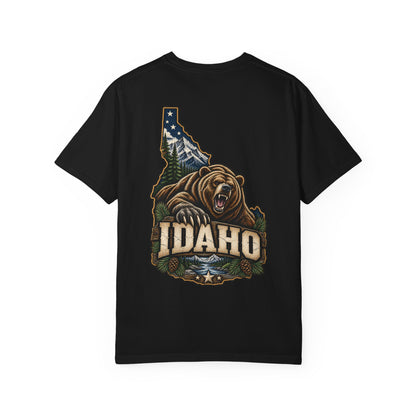 Idaho Bear Emblem Unisex Comfort Color 1717 Streetwear Graphic Tee