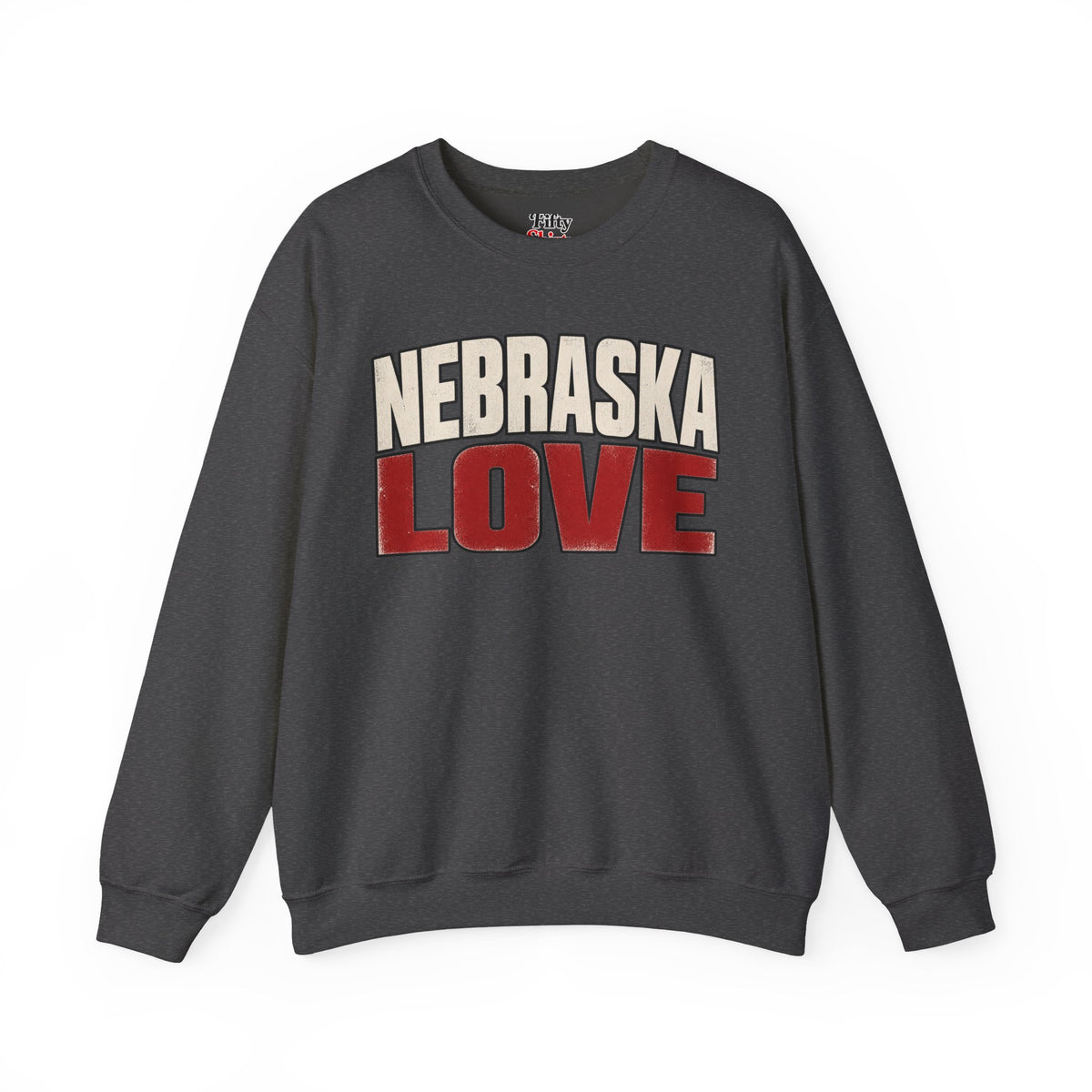 Nebraska Love Unisex Crewneck Sweatshirt State Name Graphic