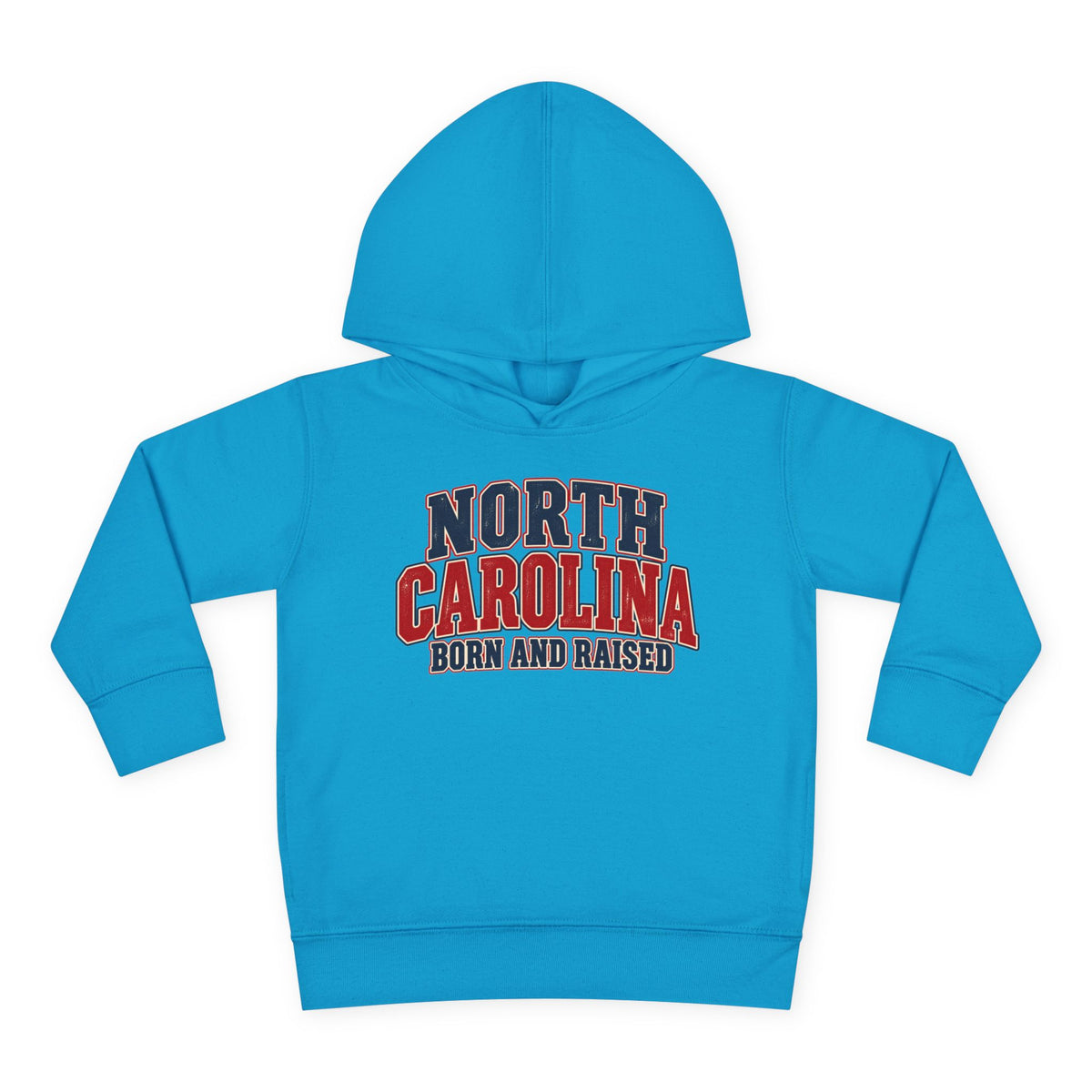 North Carolina Born and Raised Vintage Americana Unisex Toddler Pullover Fleece Hoodie