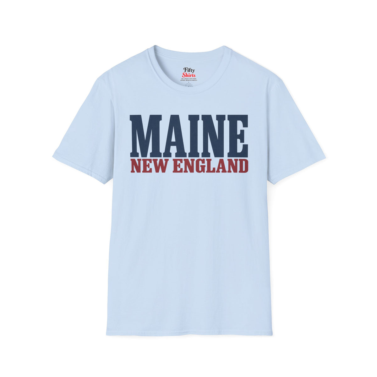 Maine New England Unisex Softstyle T Shirt State Name Graphic Tee