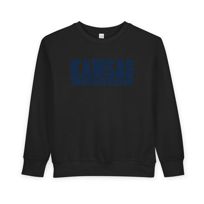 Kansas Born and Raised  Premium Streetwear Unisex Toddler Sweatshirt