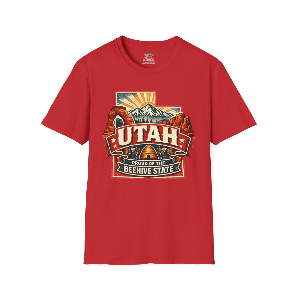 Utah State Pride Unisex Softstyle T Shirt State Pride Graphic Tee Collections FS03