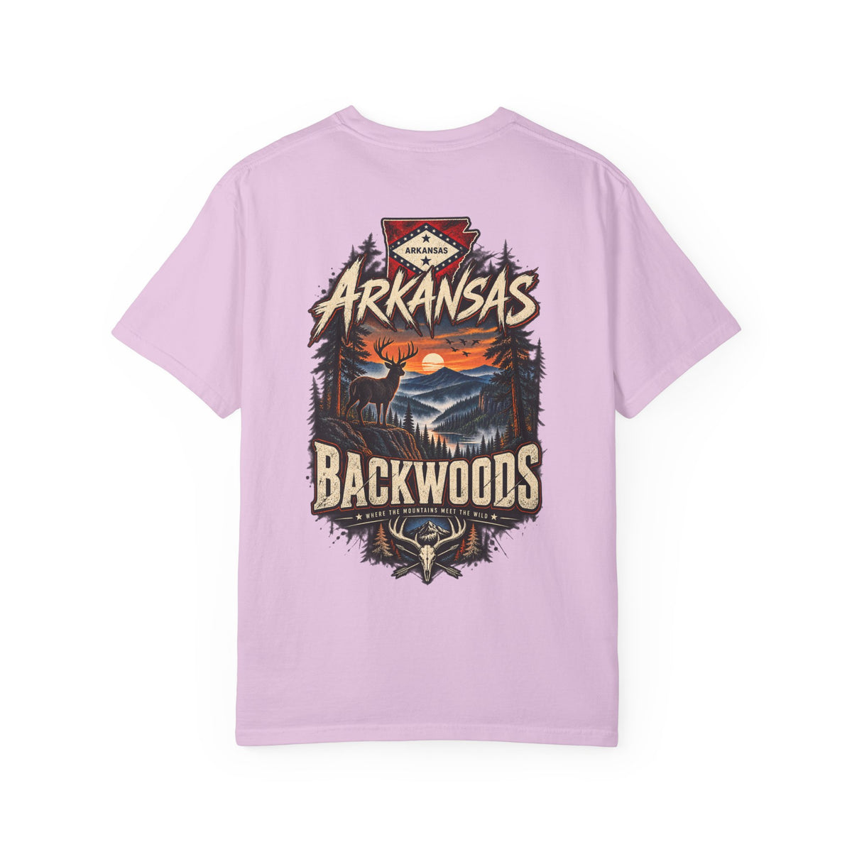 Arkansas Backwoods Unisex Comfort Color 1717 Streetwear Graphic Tee