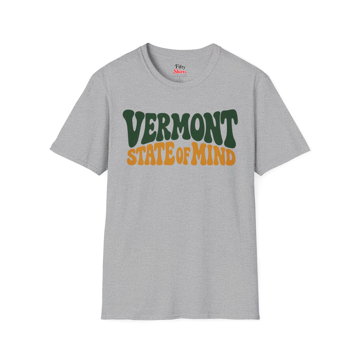 Vermont State Of Mind Unisex Softstyle T Shirt State Name Graphic Tee