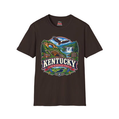 Kentucky Bluegrass State Adventure Unisex Softstyle T Shirt State Pride Graphic Tee Collections FS03