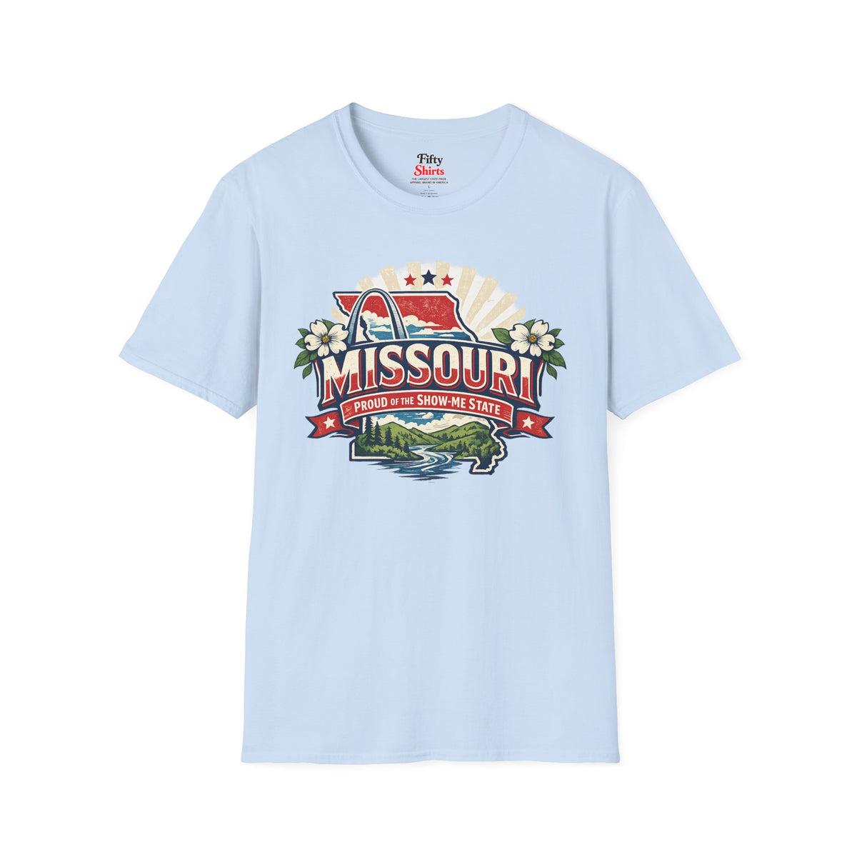 Missouri State Pride Unisex Softstyle T Shirt State Pride Graphic Tee Collections FS03