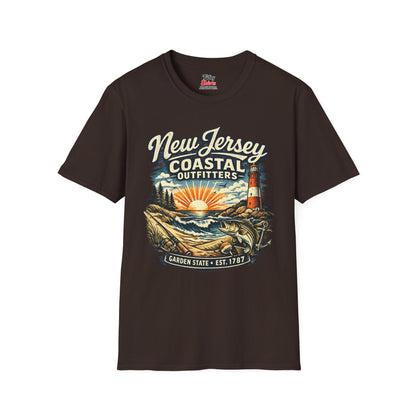 New Jersey Coastal Outfitters Unisex Softstyle T Shirt State Pride Graphic Tee Collections FS03