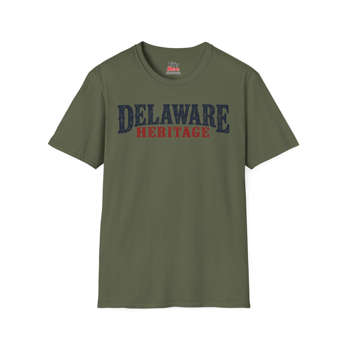 Delaware Heritage Unisex Softstyle T Shirt State Name Graphic Tee
