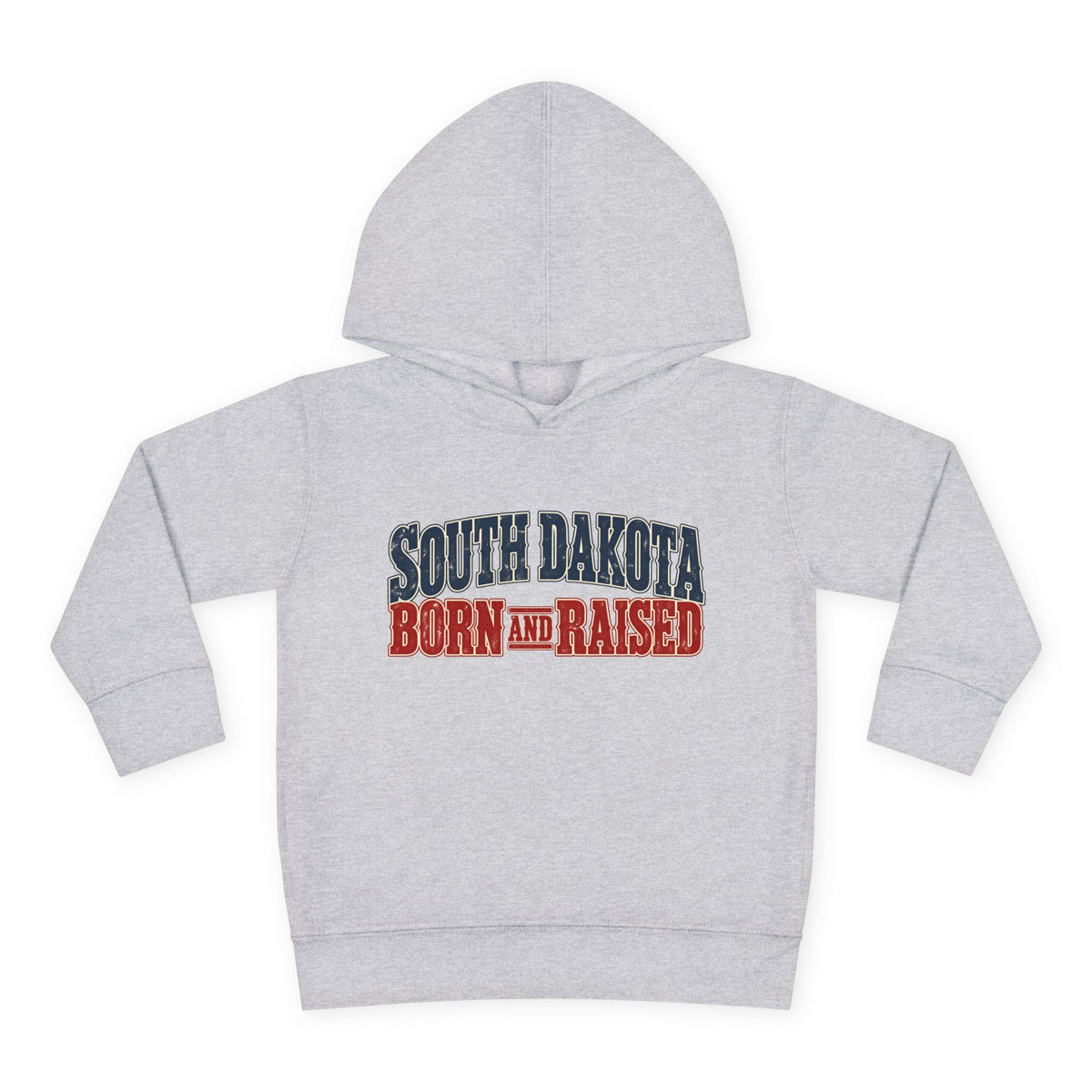 South Dakota Born and Raised Old-School Souvenir Unisex Toddler Pullover Fleece Hoodie