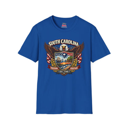South Carolina Americana Eagle Unisex Softstyle T Shirt State Pride Graphic Tee Collections FS03