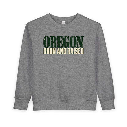 Oregon Born and Raised Premium Heritage Unisex Toddler Sweatshirt