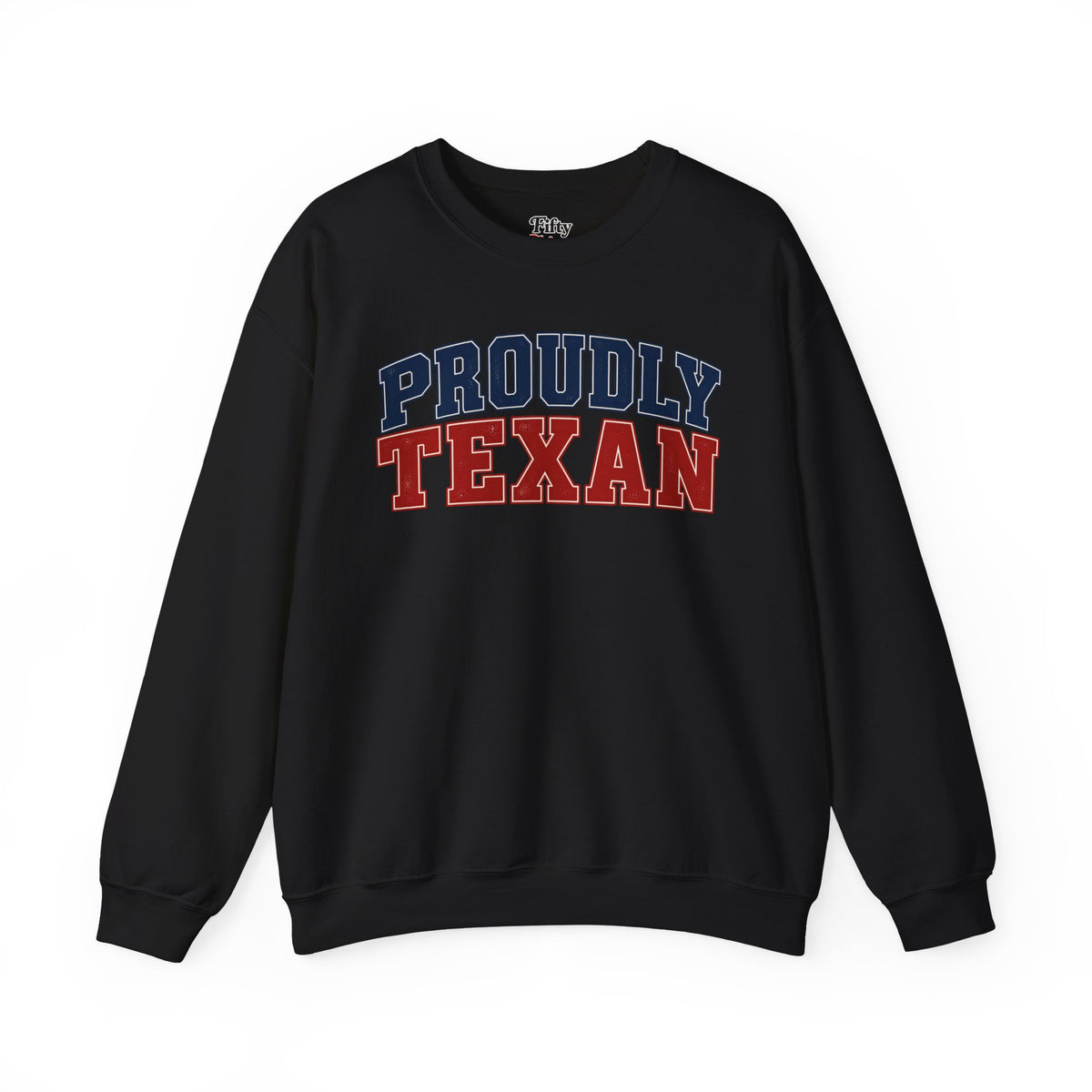 Proudly Texan Texas Unisex Crewneck Sweatshirt State Name Graphic