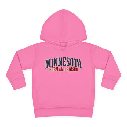 Minnesota Born and Raised Luxury Heritage Unisex Toddler Pullover Fleece Hoodie
