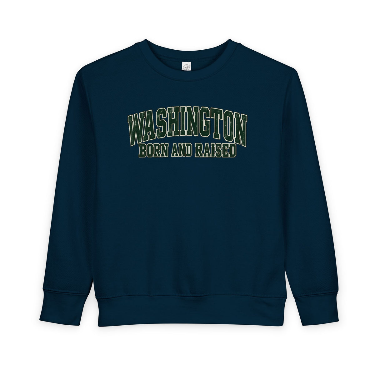Washington Born and Raised Classic Collegiate Unisex Toddler Sweatshirt