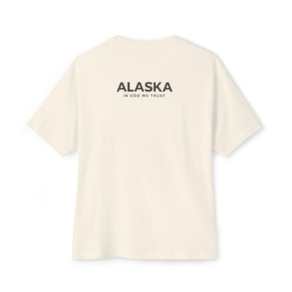 Alaska All State In God We Trust Unisex Casual Oversized Boxy Tee