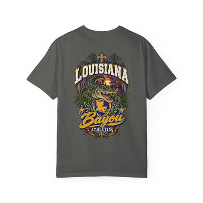 Louisiana Bayou Athletics Unisex Comfort Color 1717 Streetwear Graphic Tee