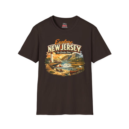 Explore New Jersey Unisex Softstyle T Shirt State Pride Graphic Tee Collections FS03