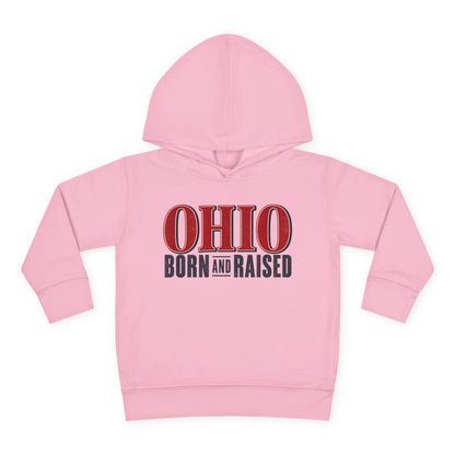Ohio Born and Raised Premium Heritage Unisex Toddler Pullover Fleece Hoodie