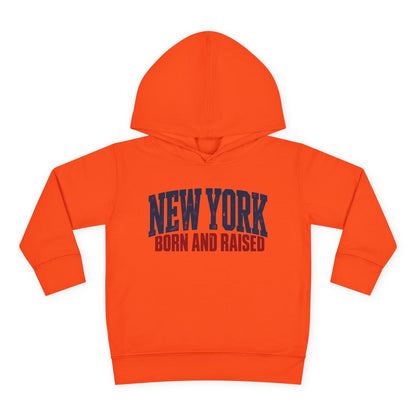 New York Born and Raised Premium Northeast Streetwear Unisex Toddler Pullover Fleece Hoodie Graphic