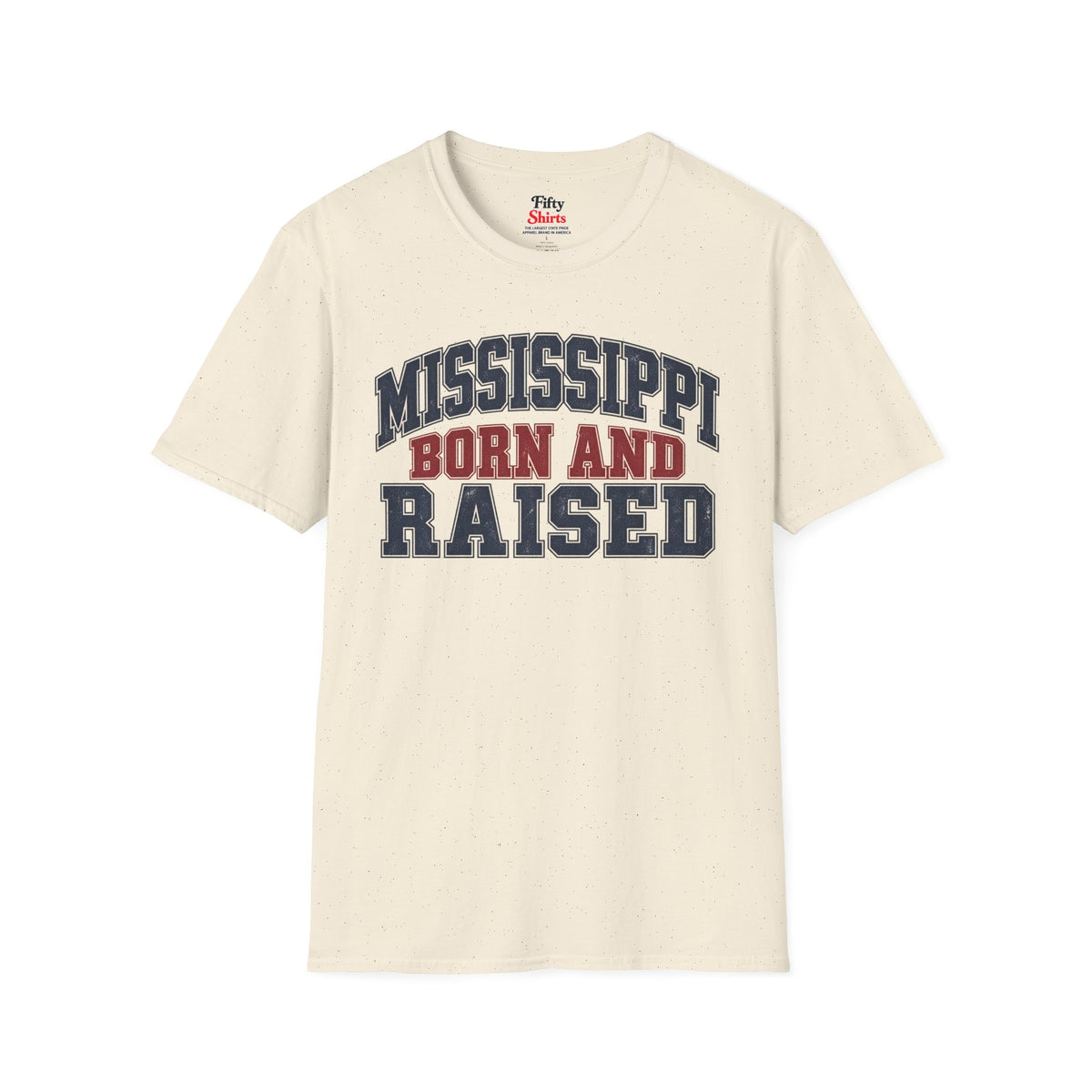 Mississippi Born and Raised Unisex Softstyle T Shirt State Name Graphic Tee