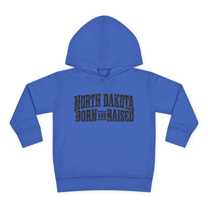 North Dakota Born and Raised Rugged Prairie Heritage Unisex Toddler Pullover Fleece Hoodie