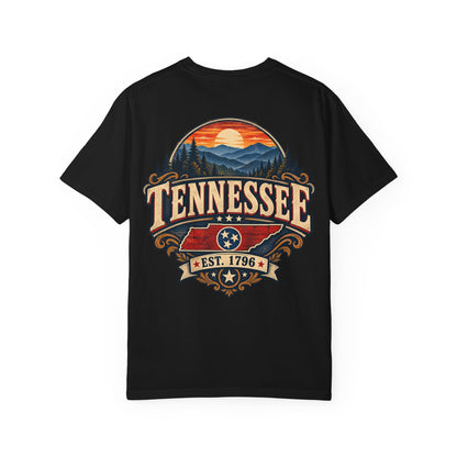Tennessee Established 1796 Unisex Comfort Color 1717 Streetwear Graphic Tee